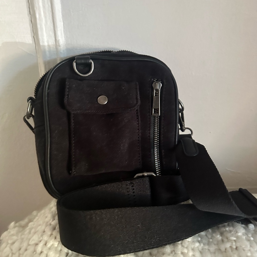 Cotton On Black Crossbody Bag with Adjustable Strap